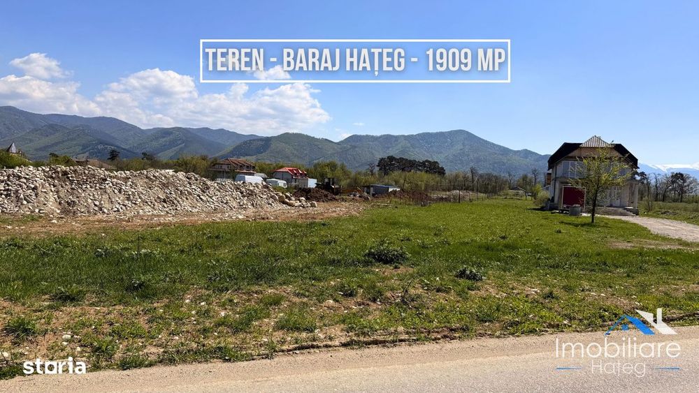 Teren intravilan – Hateg (zona baraj) | 1.909 mp | Front stradal 18 ml