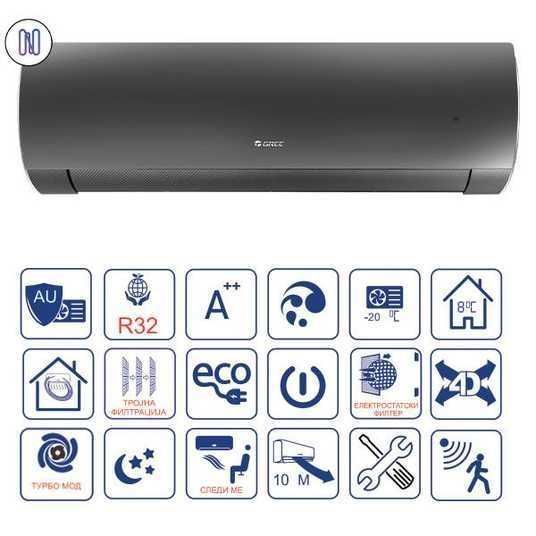 Кондиционер Gree  18 FAIRY INVERTOR WI FI R-32 BLACK доставка есть