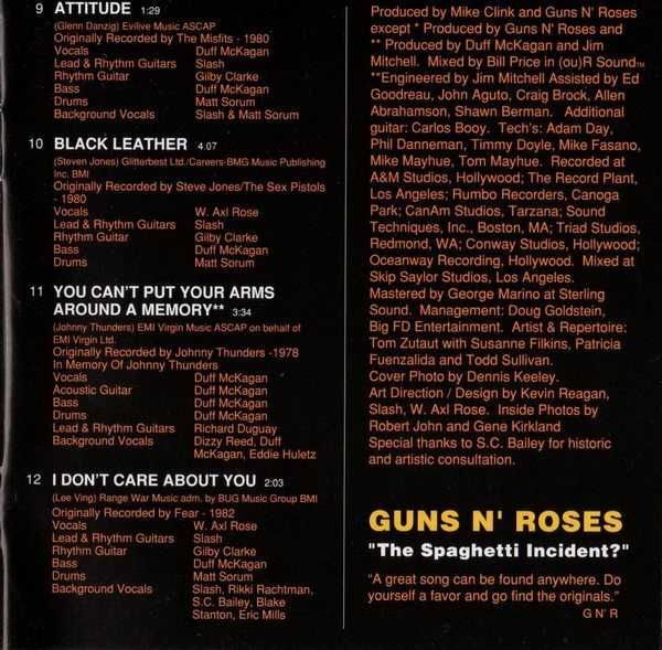 CD Guns N' Roses - The Spaghetti Incident? 1993