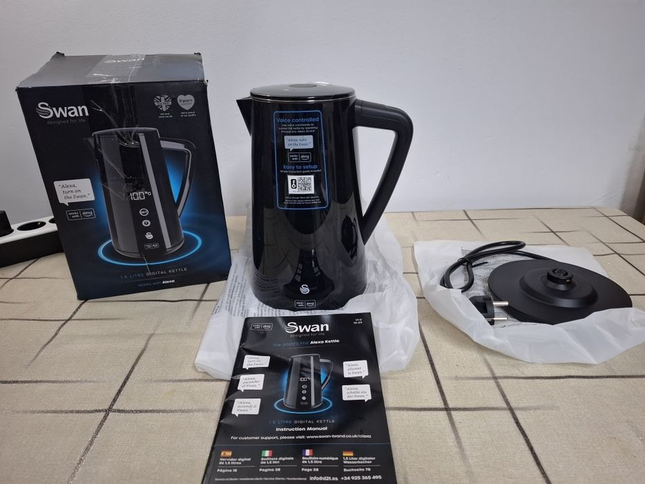 Кана Swan Alexa Led сензорен дисплей,1800W,1.5л,инокс