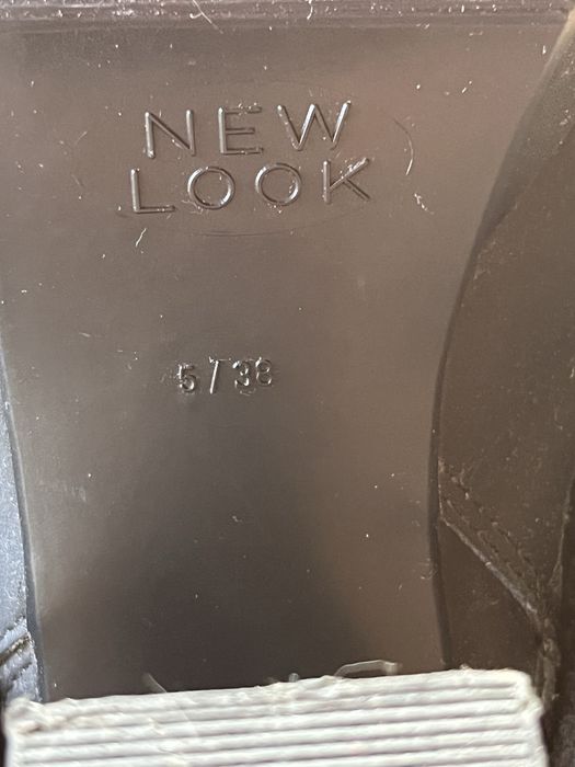 Botine New Look,mar 38,piele ecologica negru mat