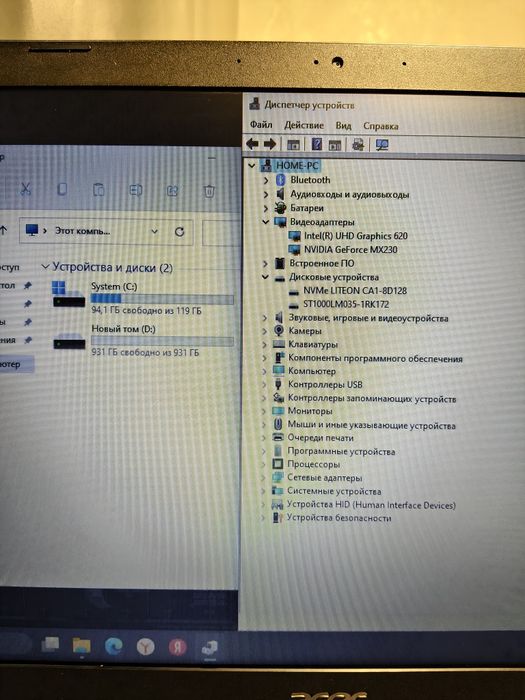 Ноутбук Acer A315 4x ядерный