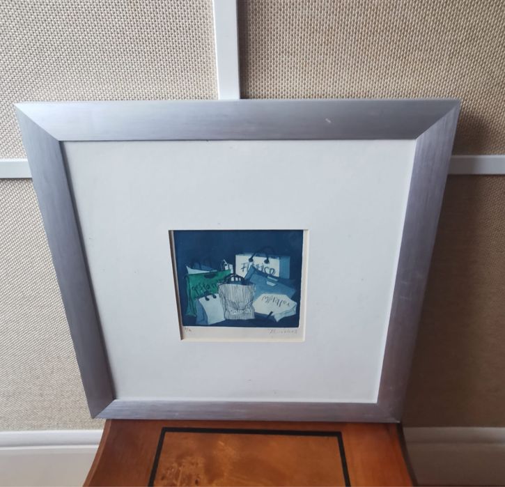 Антикварна картина авторска номерирана лимитирана подписана датирана