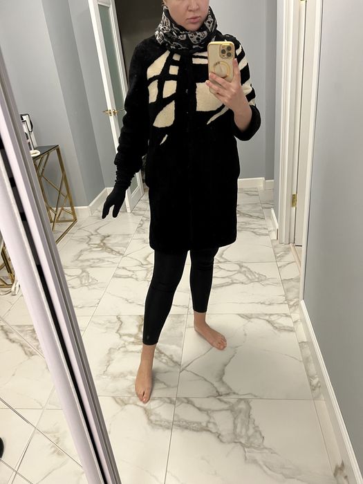 Шуба натуральная из овечьей шерсти