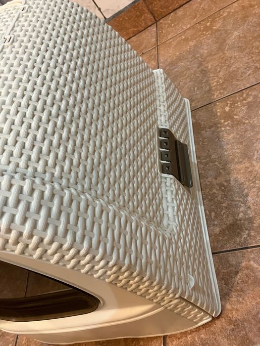 Litiera inchisa pentru pisici Curver model ratan cu sertar si lopatica