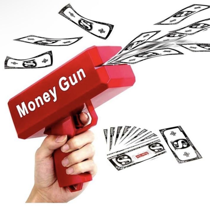 Диско парти Пистолет изстрелване на пари money gun пистолет за пари