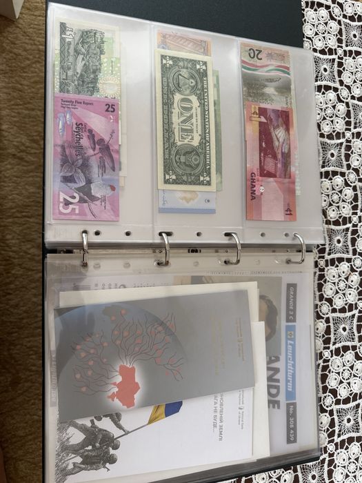 Clasor Bancnote vechi romanesti + mapamond