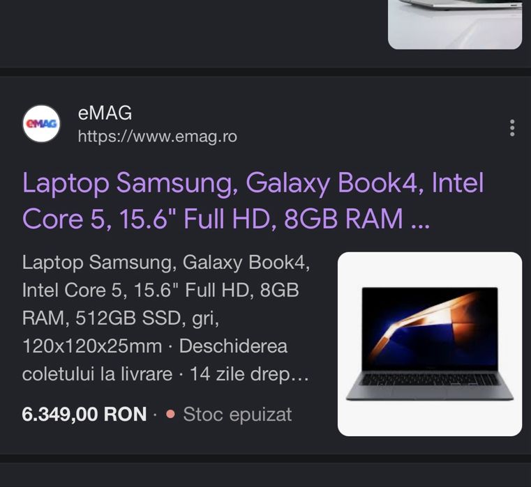 Leptomp Samsung galaxi Book 4