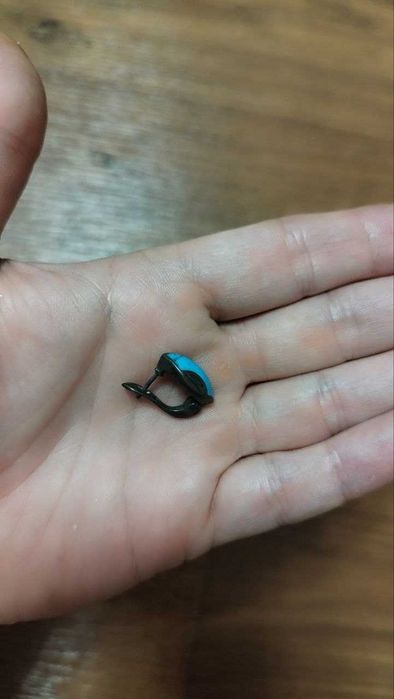 Серьги Бирюза серебро