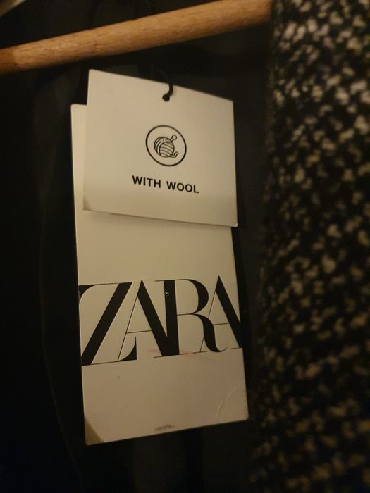 Palton ZARA, elegant, cu lână, măsura M, NOU