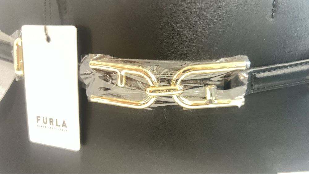 FURLA Meti Nero Cioccolato Stucco,Dalia.100%ориг.М размер,сериен номер
