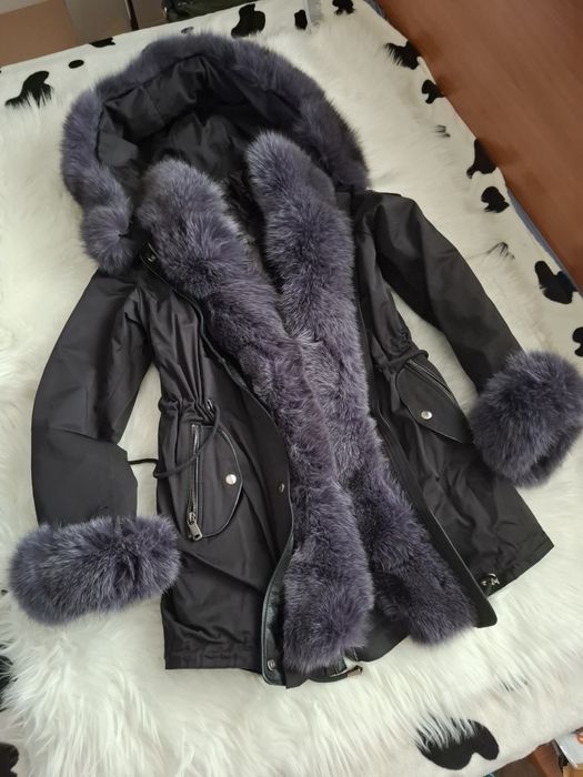 Blana naturala cu parka