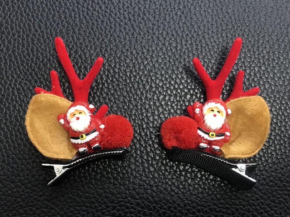 Новогодние заколки для волос