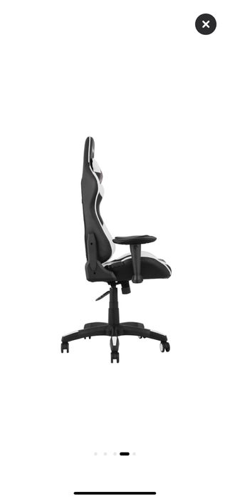 Стол gaming Kring Racer X, PU, Бял/Черен