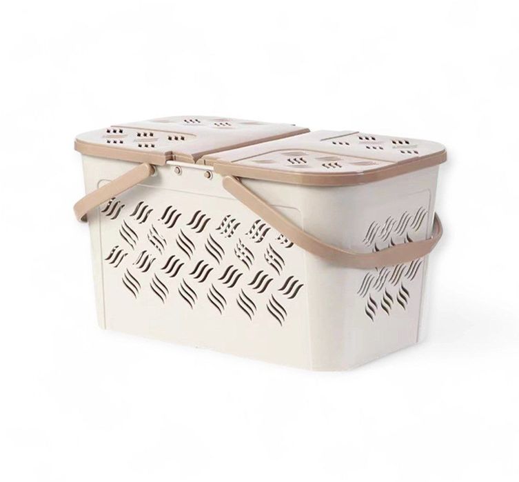 Корзина для хранения пластиковая с ручками и для пикника для покупок