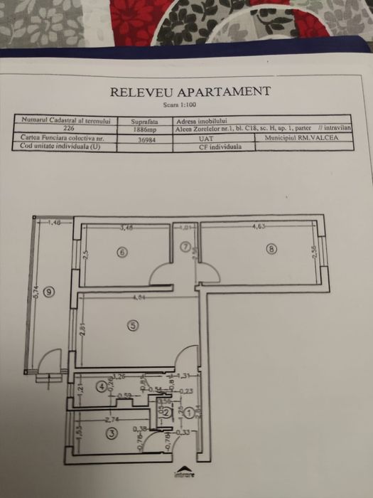 Vând apartament cu 3 camere