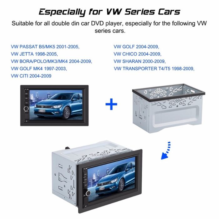 Шейна, кожух за двоен дин, за 7 инча / 2 DIN мултимедия за кола