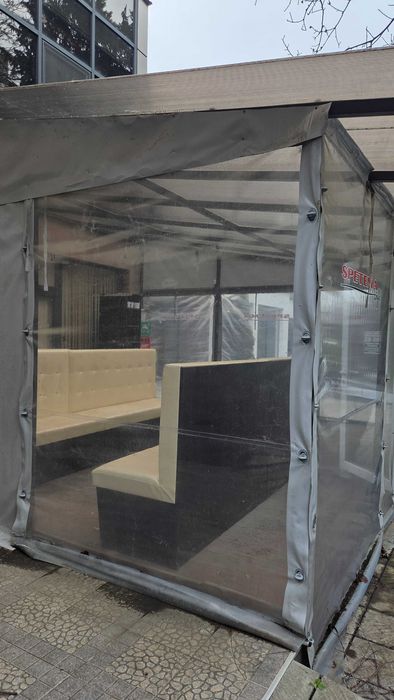 Навес за тераса, заведение, двор. Стоманена констр, поликарбонат,винил