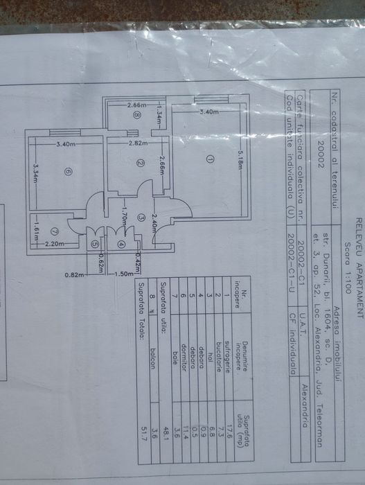 Vând apartament 2 camere 1 Mai