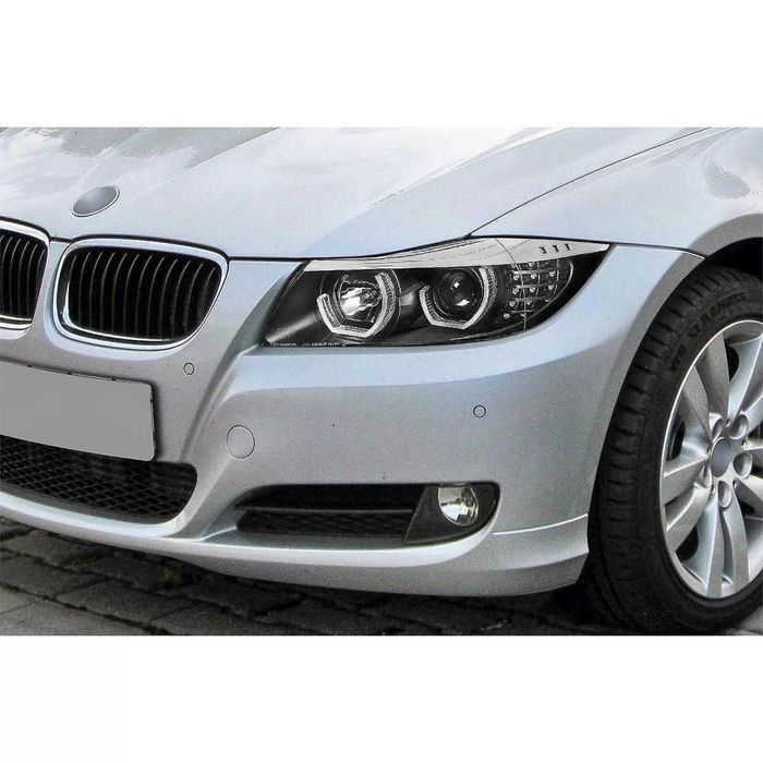 Faruri BMW Seria 3 Limousine E90 Touring E91 (03.2005-08.2008) 3D LED Angel Eyes  Negru