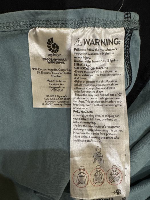 ERGOBABY Wrap слинг,от 3кг до 14кг.
