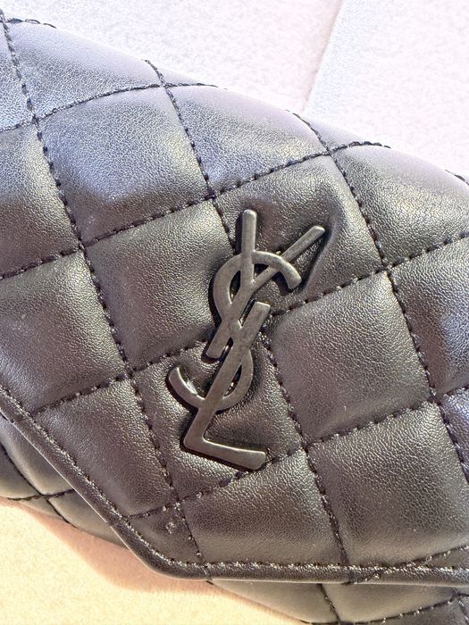 Portofel mare YSL- negru cu logo negru