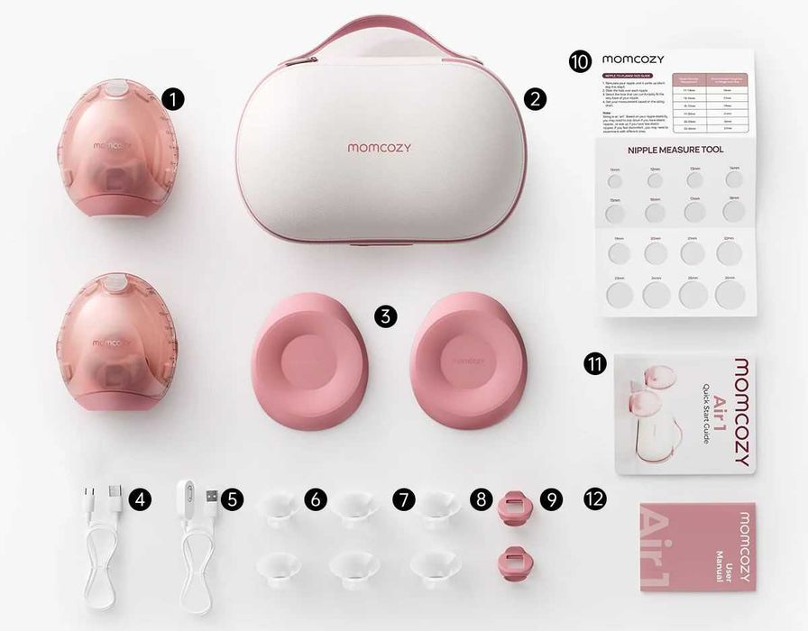 Momcozy Air 1 Ultra-slim - смарт двойна електрическа помпа за кърма, най-нов и най-висок клас модел
