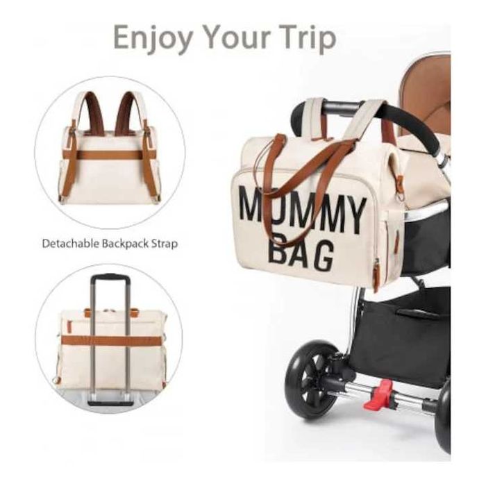 Geantă de voiaj tip rucsac Mommy Bag, material rezistent la apă, 40x38x18cm