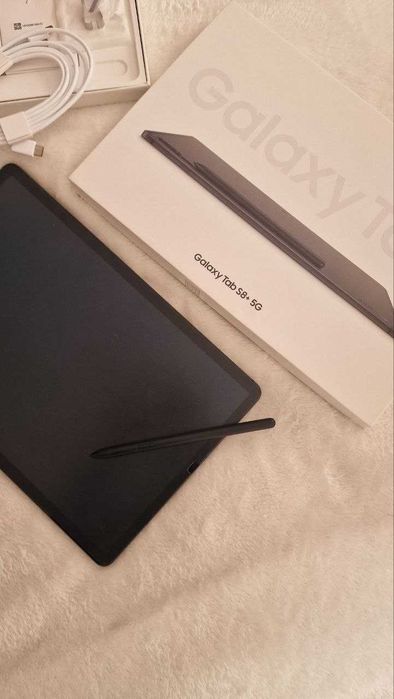 Samsung Galaxy Tab S8+ 5G (128GB) (идеално состояние) + калъф + micro sd карта на 32гб (возможен коментар)
