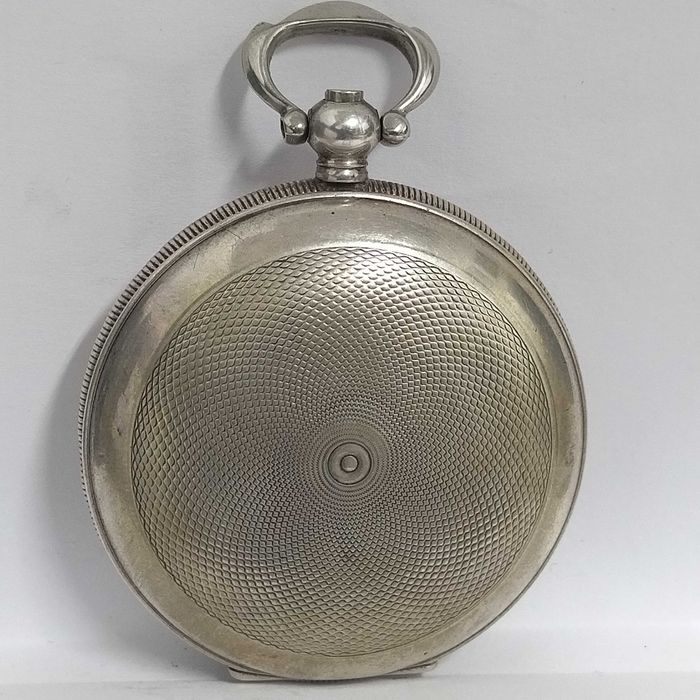 Османски/ турски джобен часовник, сребро, порцеланов циферблат, перфектен, рядък