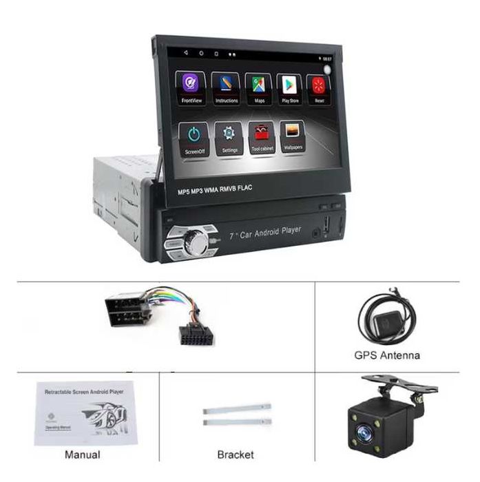Мултимедия/Навигация-Android, 1 DIN/7 inch/GPS/Touch Screen с Камера.
