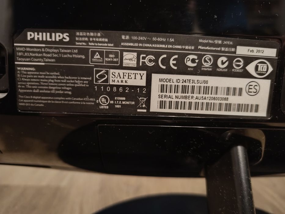 Monitor Philips 247E3LHSU/00 23.6 inch