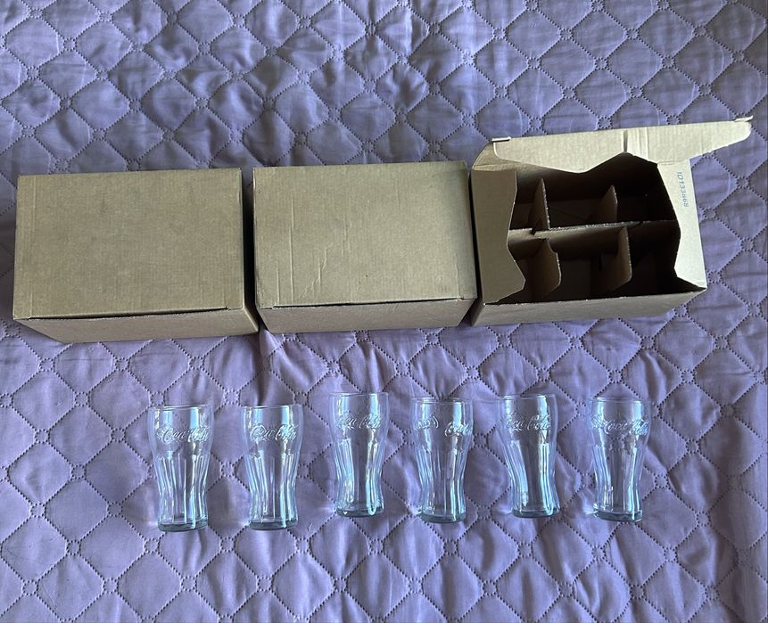 Ретро стъклени чаши Coca-Cola 200 ml – комплект 6 бр.