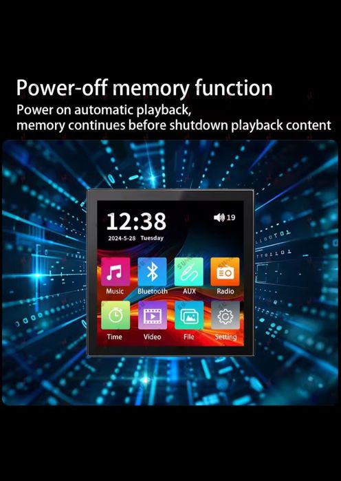 Домашно аудио, видео система с тъчскрийн, Bluetooth,FM,  USB за стена