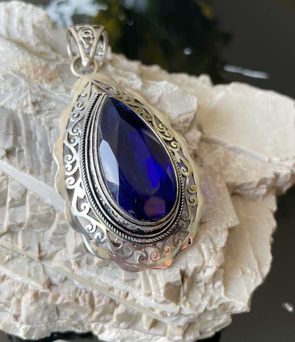 Pandativ/Medalion Argint 925 cu Piatra Semipretioasa Tanzanit