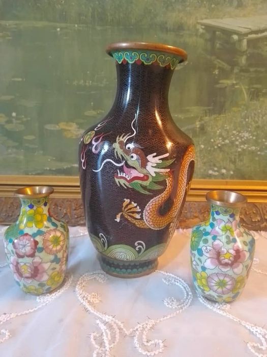 Чайник и вазы латунь для декора