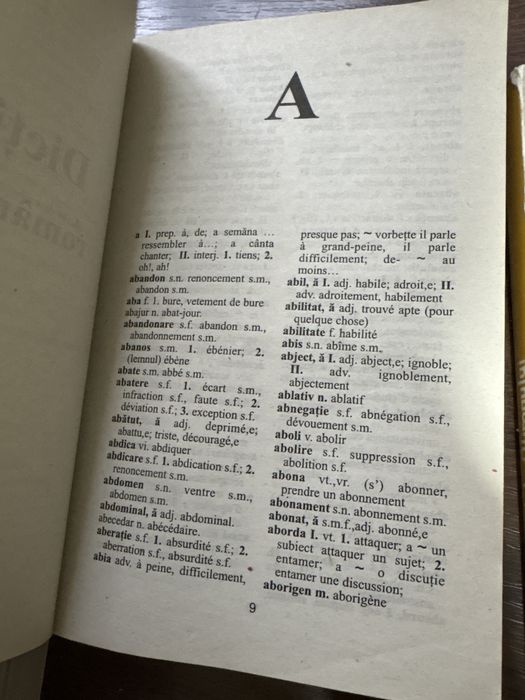 Dicționare, exercitii de gramatică