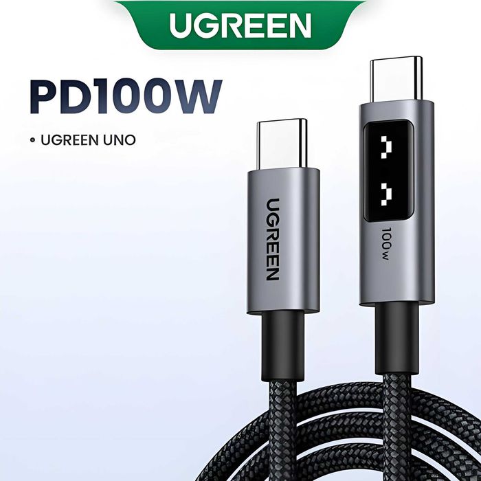 UGREEN UNO L509 Кабель USB-C to USB-C с LED-дисплеем for iPhone 16 17
