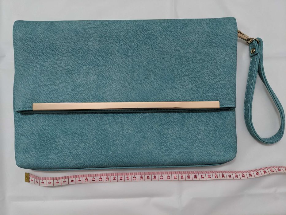 Plic/Geantă nouă, bleu turcoaz, moda Italia