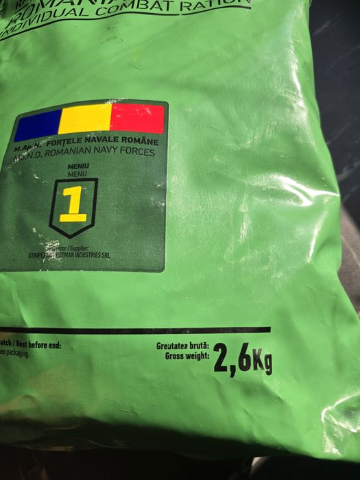 Ratie individuala de hrana pentru militari, drumetie pescuit