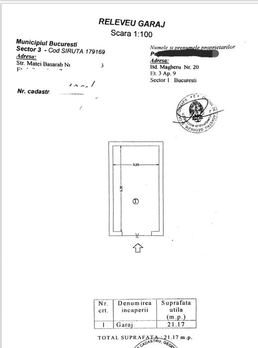 Garaj zona Călărași /Traian/Unirii