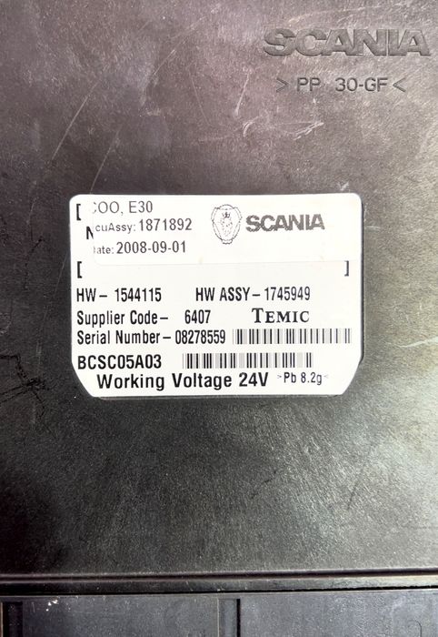 1871892 Unitatea de Control, COO SCANIA,TEMIC P,G,R,T-series (2004-2017) SCANIA