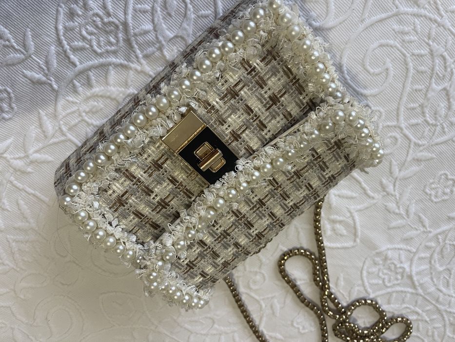 Чанта букле с перли