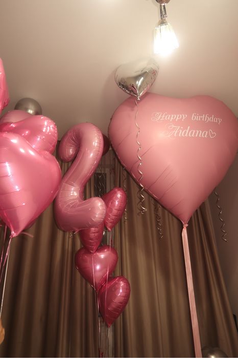 Продам гигант шар и связку сердечки
