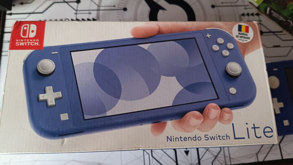 Nintendo Switch Lite coral blue+Minecraft și card SD de 128 gb