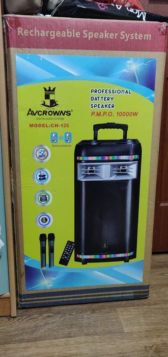 Переносная, аккумуляторная музыкальная колонка