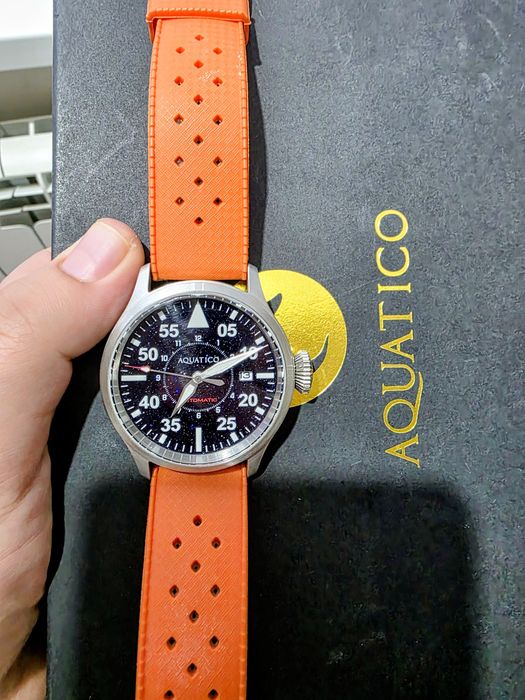 Aquatico Horizon Hawk Aventurine Dial Automatic Pilot Watch