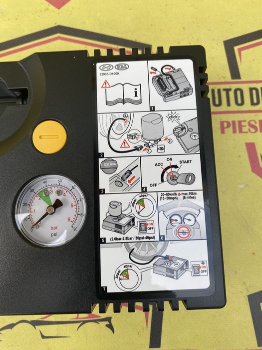 Compresor auto umflat roti original Hyundai Kia 180 W 15 A