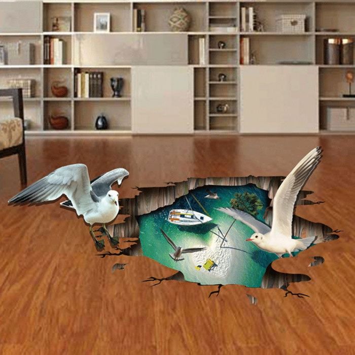 Sticker autocolant 3D ''Pescarusii"