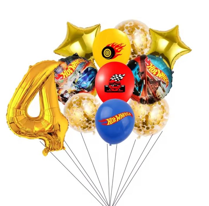 Парти сет украса  Hot wheels и строителни машини